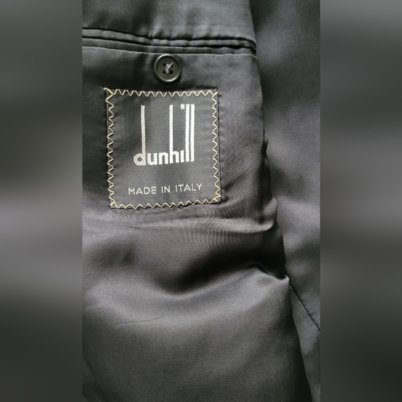 Dunhill Double Breasted Navy Blue Blazer with gold and black logo D buttons - Picture 7 of 16
